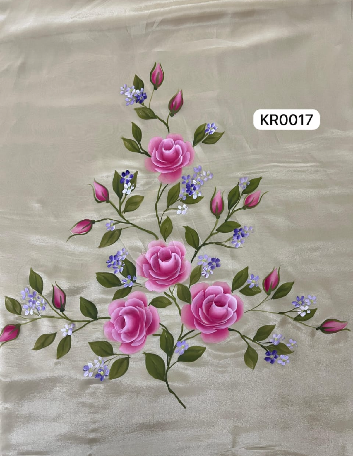 KR0017-Hand painted Semi Crepe Suit Set
