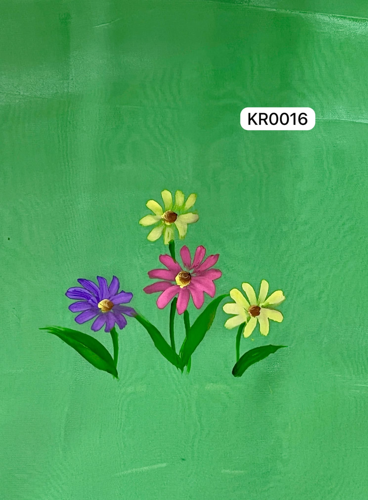 KR0016-Hand painted Semi Crepe Suit Set