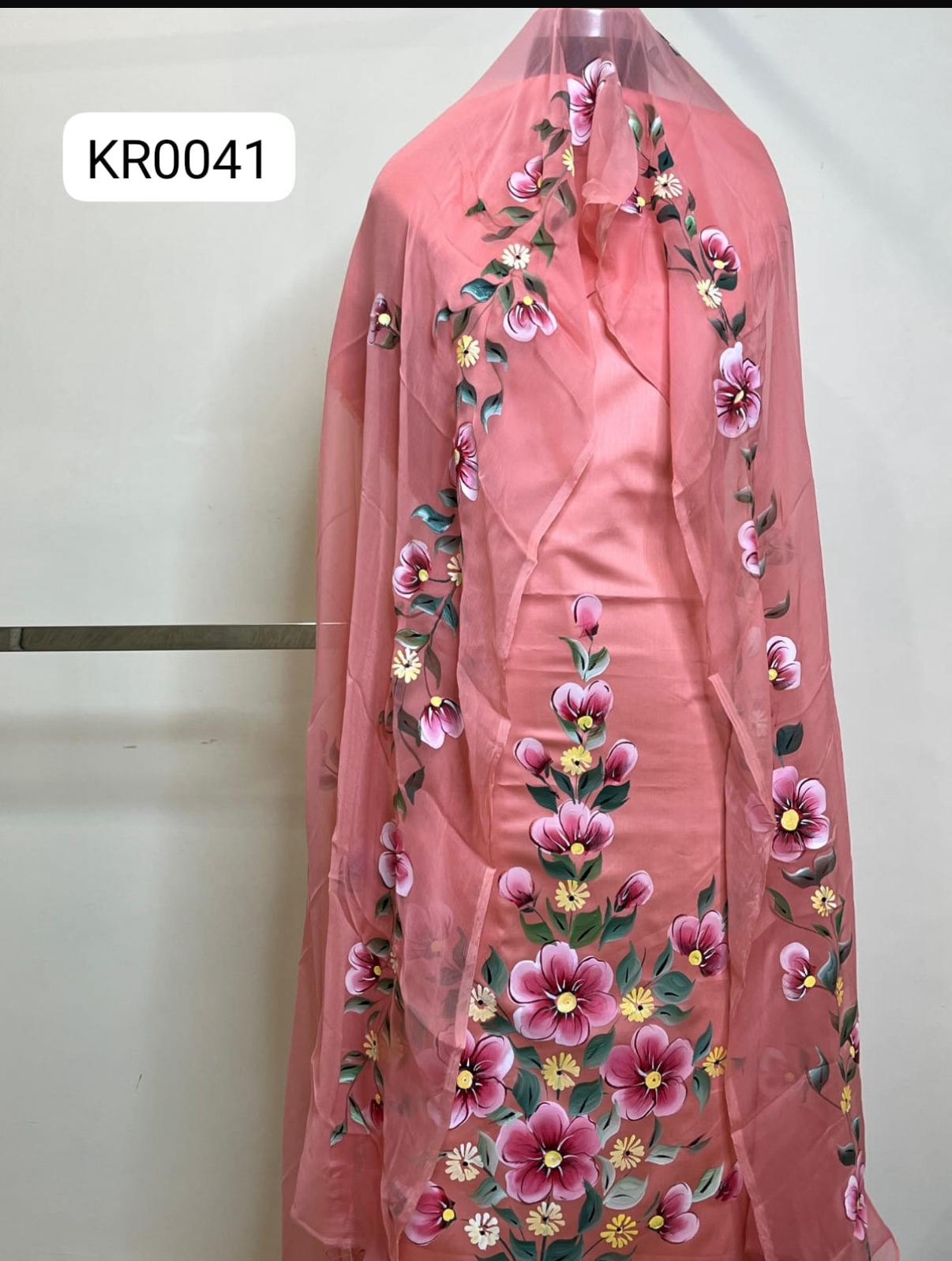 KR0041– Hand painted Jaam Cotton Suit Set