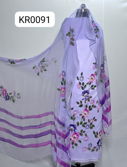 KR0091–Hand painted Jaam Cotton Suit Set