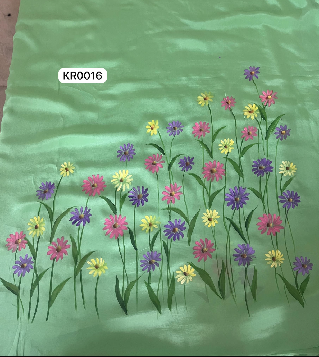 KR0016-Hand painted Semi Crepe Suit Set