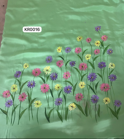 KR0016-Hand painted Semi Crepe Suit Set
