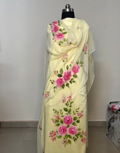 KR0054–Hand painted Jaam Cotton Suit Set