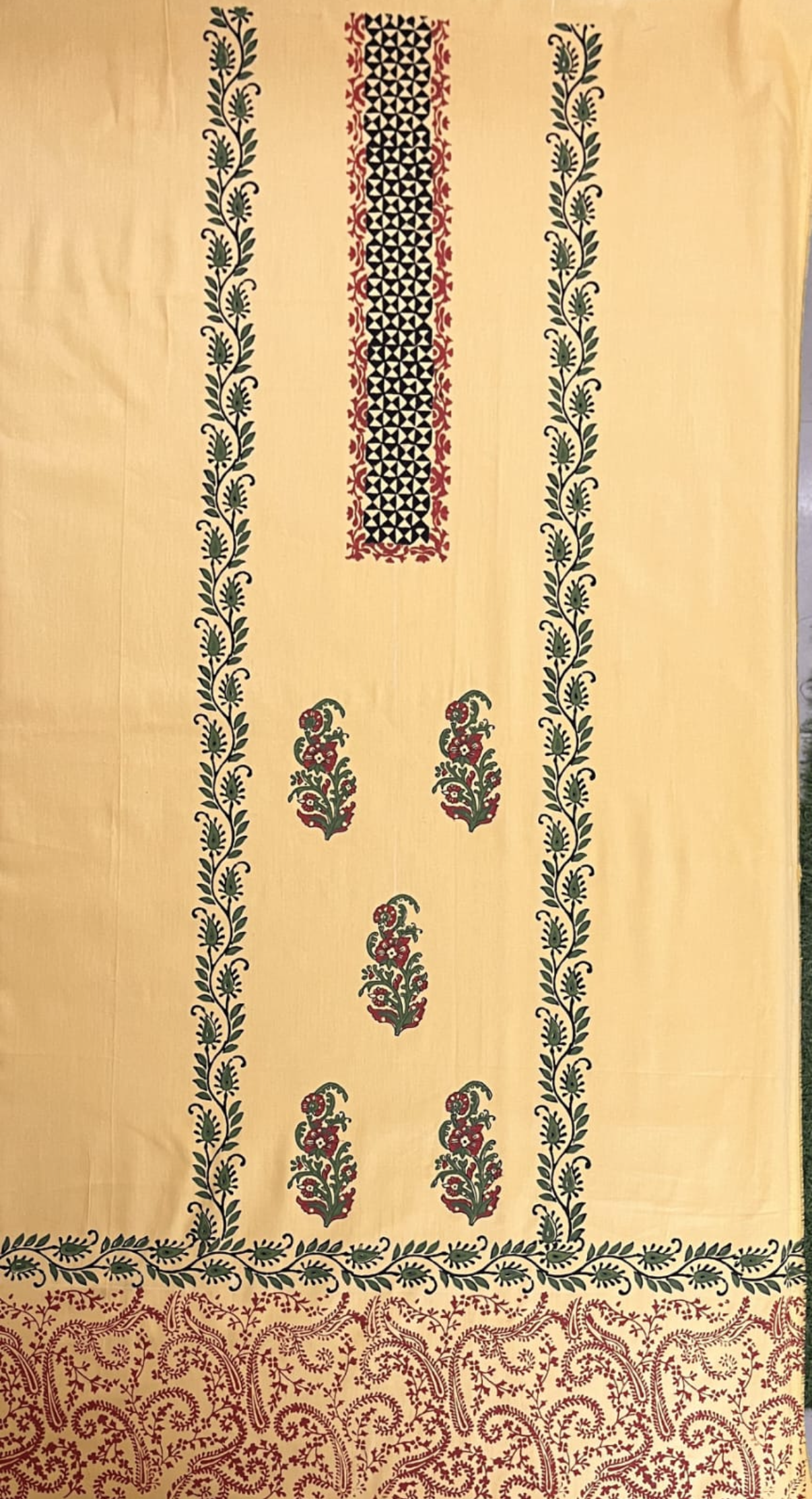 KR0073–Hand painted Jaam Cotton Suit Set