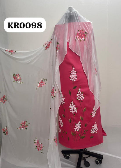 KR0098–Hand painted Jaam Cotton Suit Set