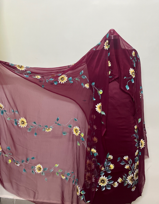 KR0064–Hand painted Jaam Cotton Suit Set