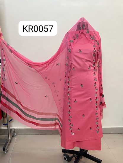 KR0057–Hand painted Jaam Cotton Suit Set