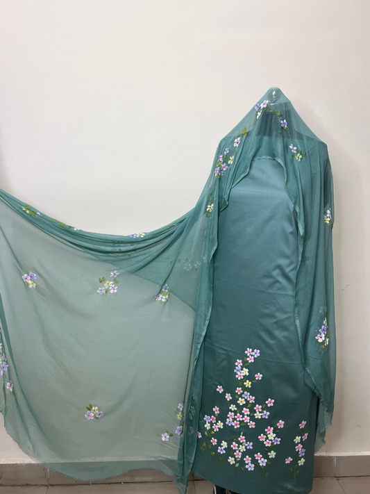 KR0080–Hand painted Jaam Cotton Suit Set