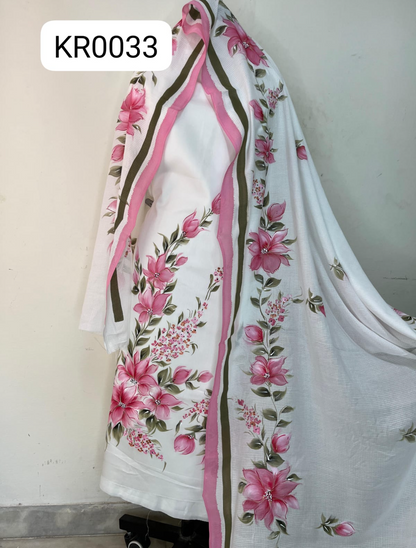 KR0033– Hand painted Jaam Cotton Suit Set