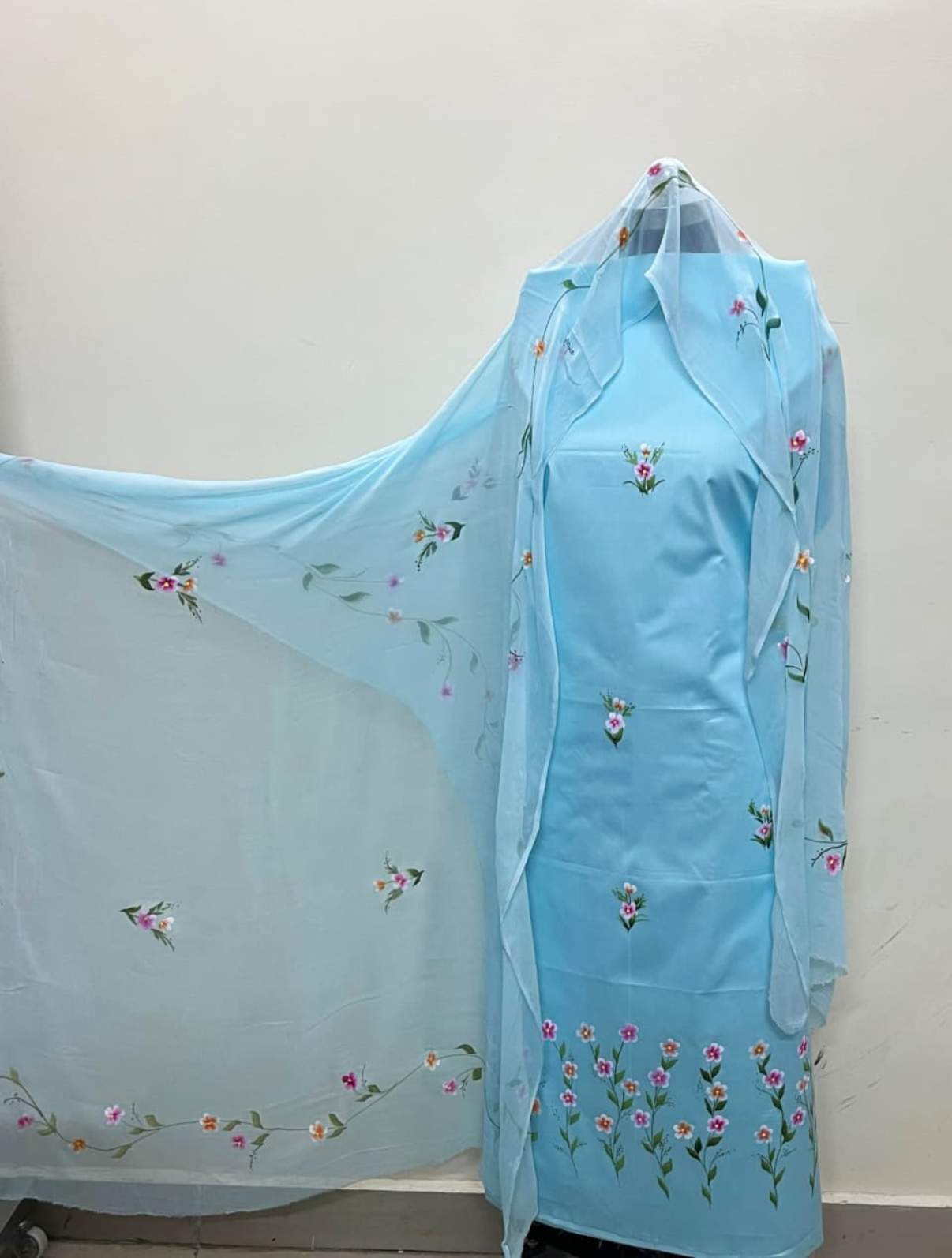 KR0075–Hand painted Jaam Cotton Suit Set