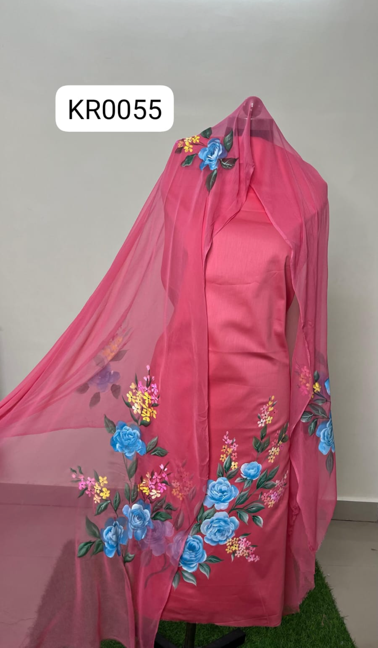 KR0055–Hand painted Jaam Cotton Suit Set