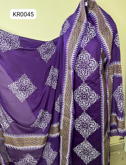 KR0045 – Block Printed Jaam Cotton Suit Set