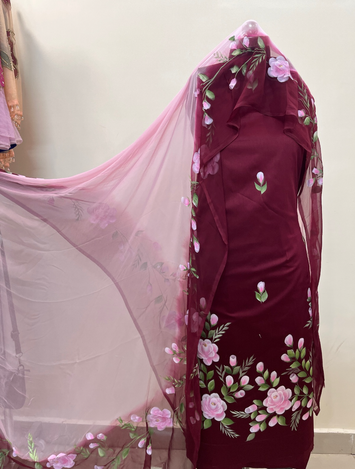 KR0058–Hand painted Jaam Cotton Suit Set