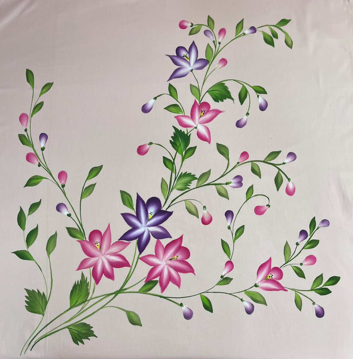 KR0046– Hand painted Jaam Cotton Suit Set