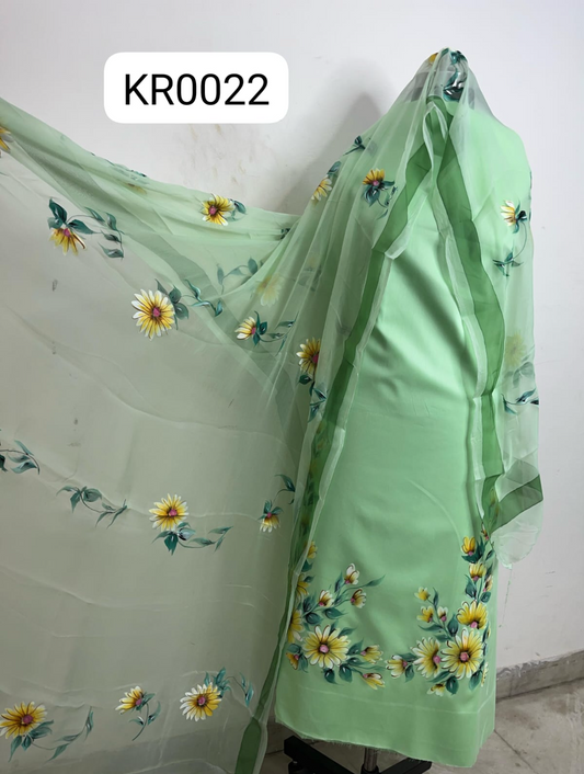 KR0022– Hand painted Jaam Cotton Suit Set