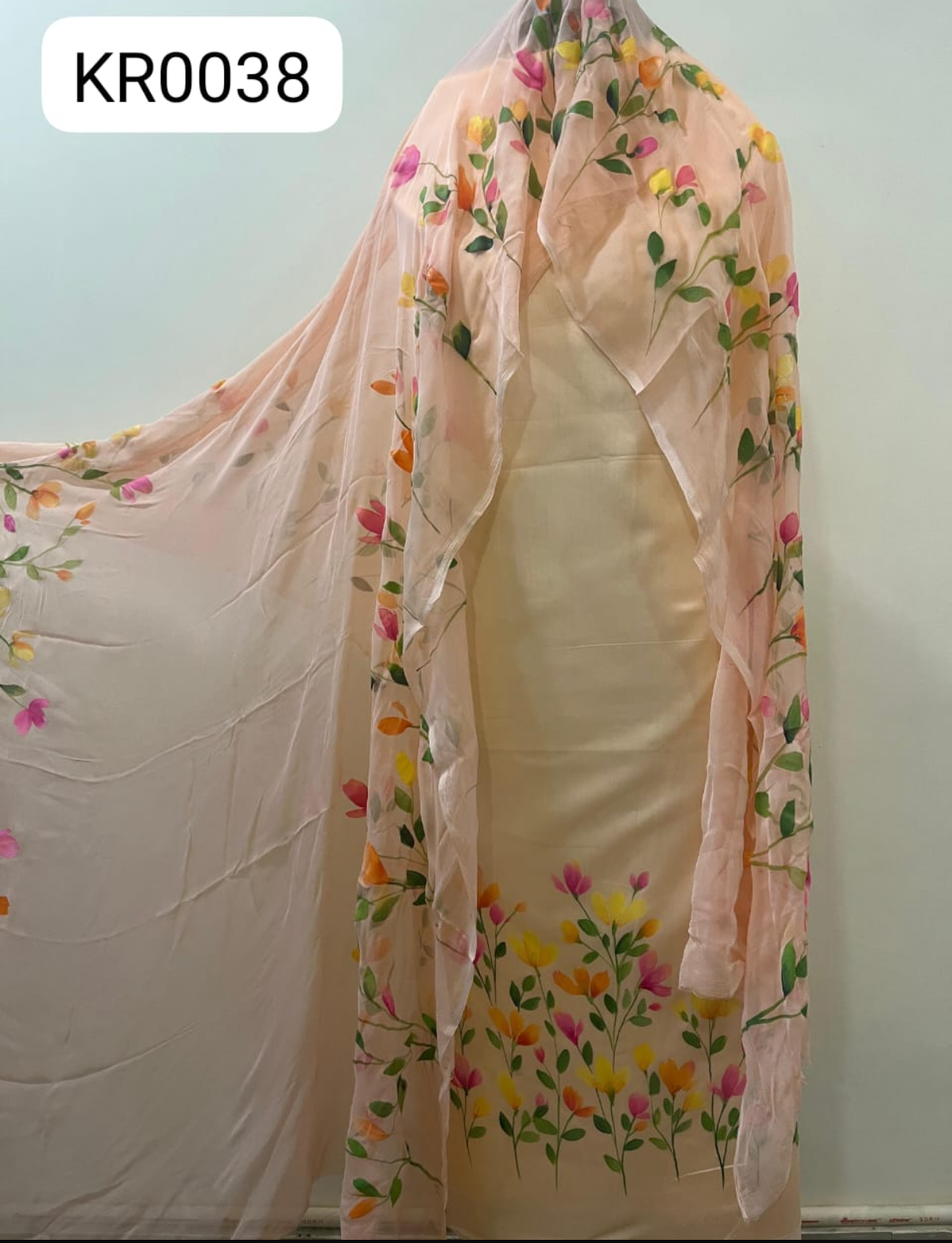 KR0038– Hand painted Jaam Cotton Suit Set