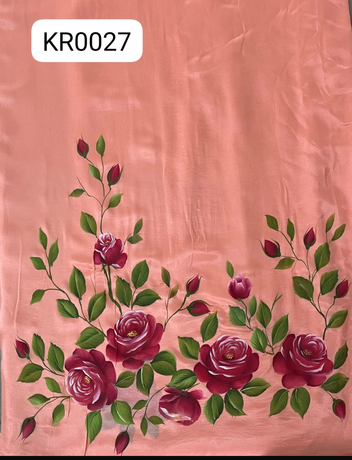 KR0027-Hand painted Semi Crepe Suit Set
