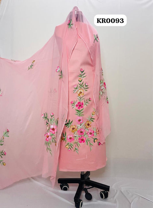 KR0093–Hand painted Jaam Cotton Suit Set