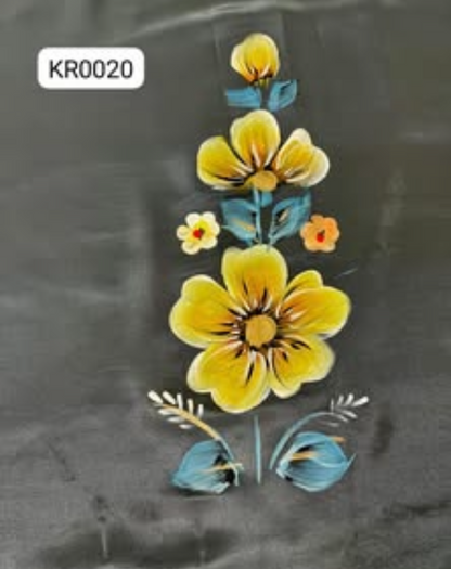 KR0020-Hand painted Semi Crepe Suit Set