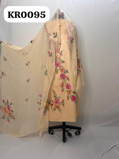 KR0095–Hand painted Jaam Cotton Suit Set