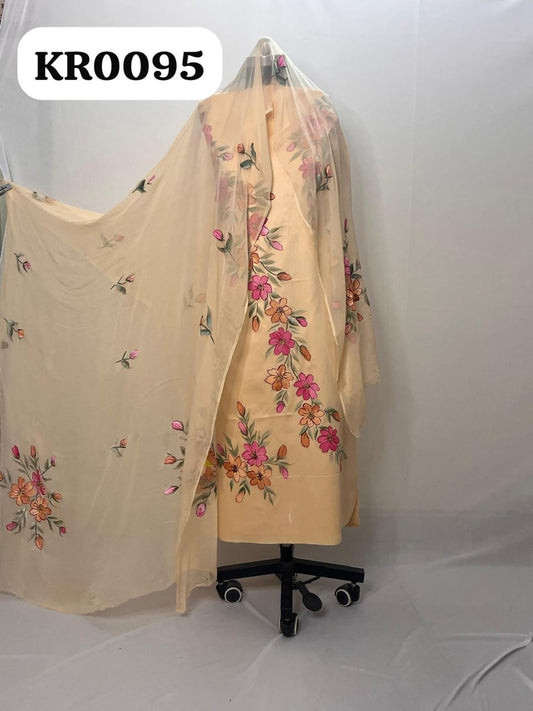 KR0095–Hand painted Jaam Cotton Suit Set