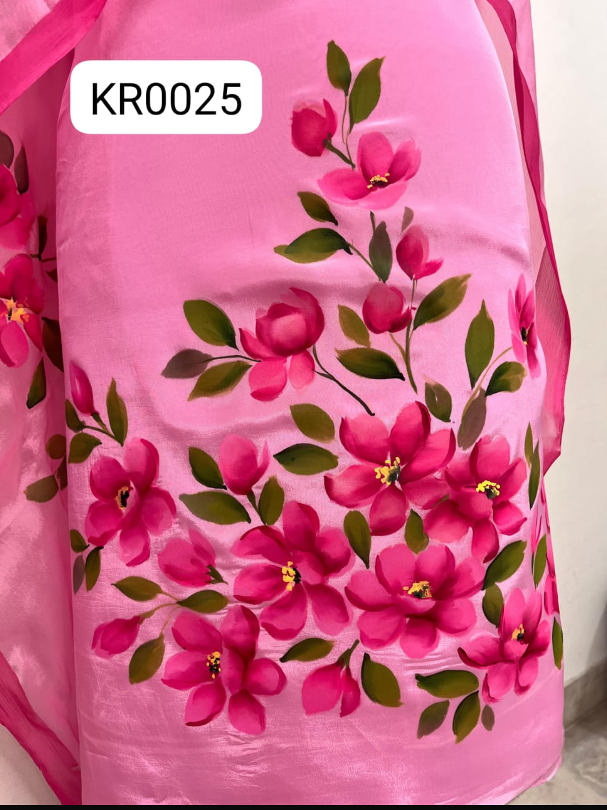KR0025-Hand painted Semi Crepe Suit Set