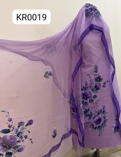 KR0019– Hand painted Jaam Cotton Suit Set