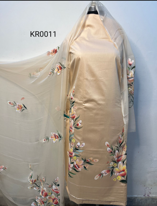 KR0011– Hand painted Jaam Cotton Suit Set
