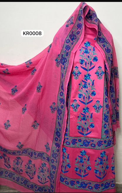 KR0008 – Block Printed Jaam Cotton Suit Set