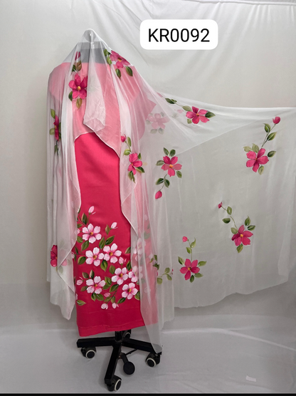 KR0092–Hand painted Jaam Cotton Suit Set