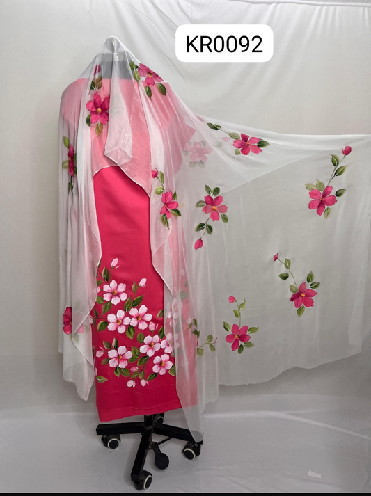 KR0092–Hand painted Jaam Cotton Suit Set