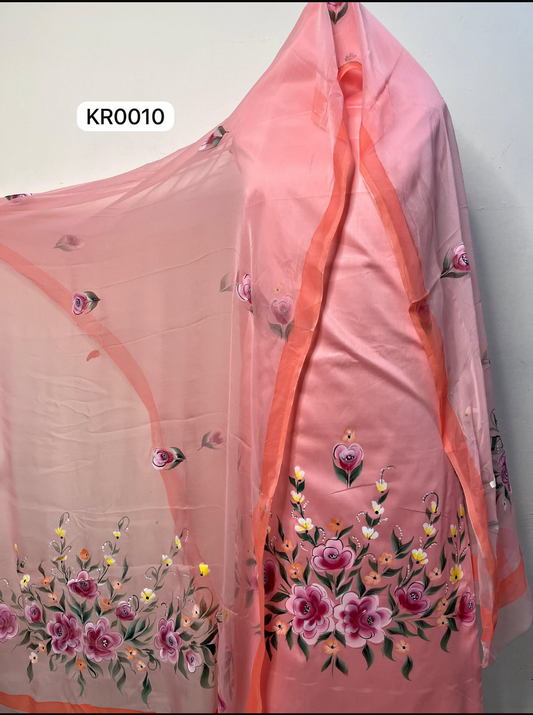 KR0010– Hand painted Jaam Cotton Suit Set