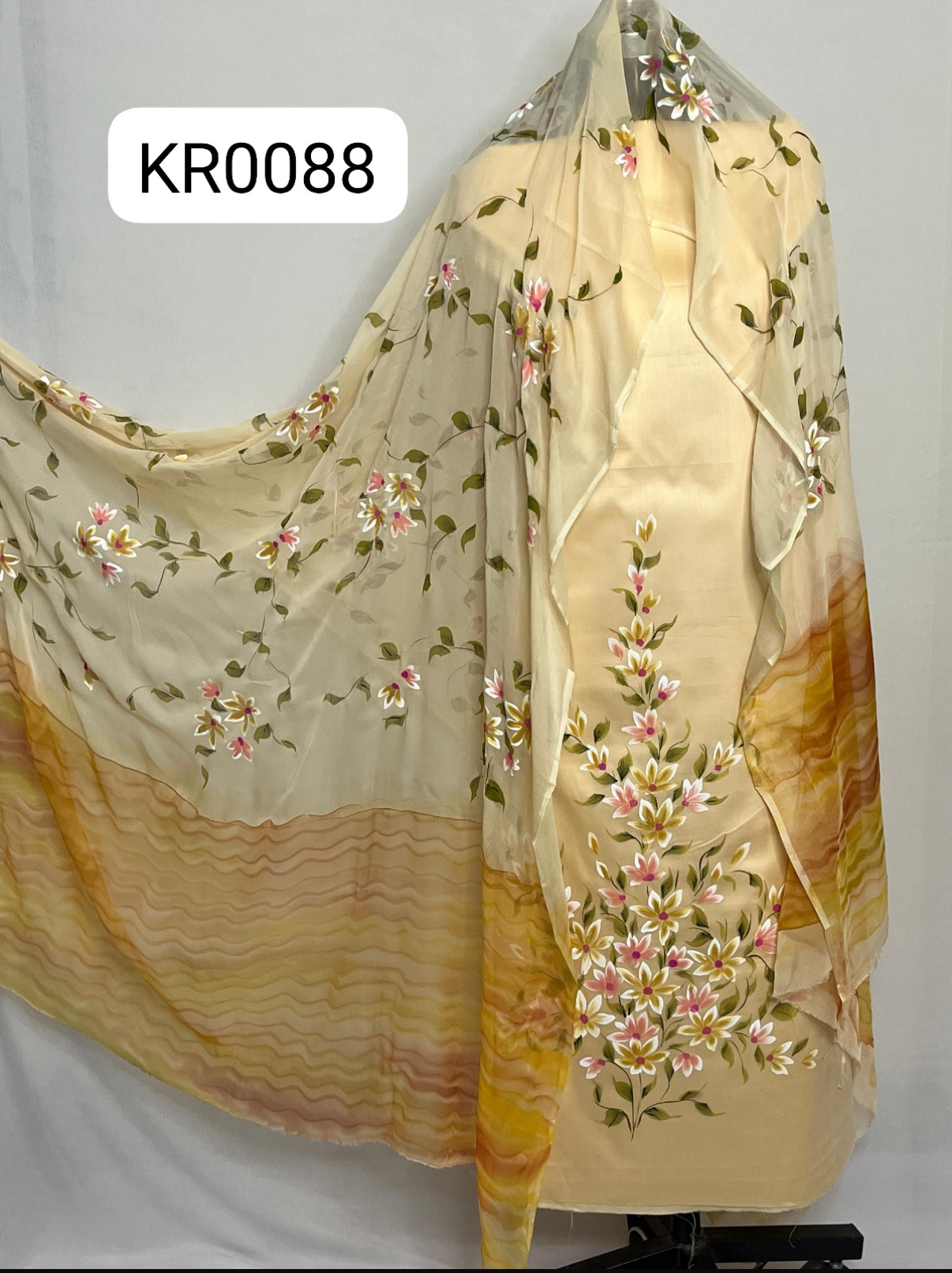 KR0088–Hand painted Jaam Cotton Suit Set