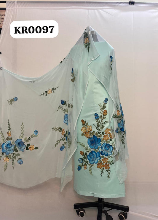 KR0097–Hand painted Jaam Cotton Suit Set