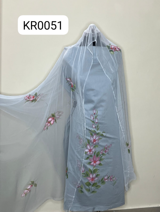 KR0051– Hand painted Jaam Cotton Suit Set