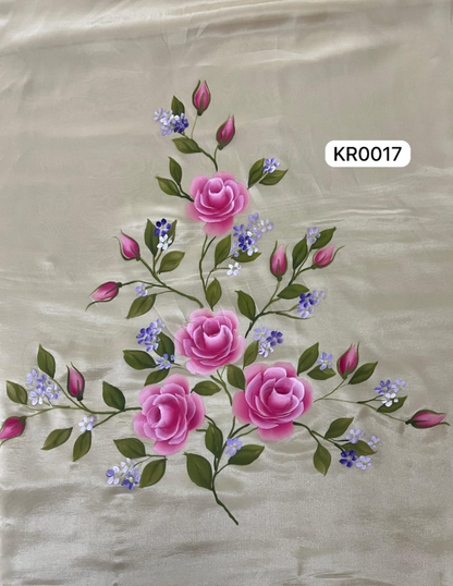 KR0017-Hand painted Semi Crepe Suit Set