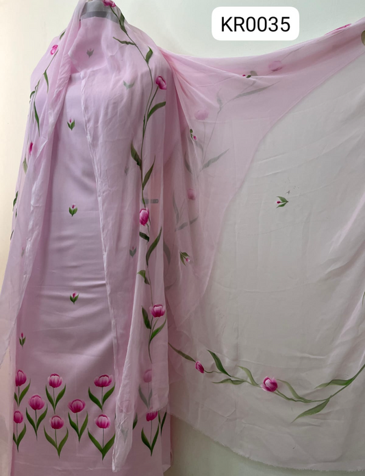 KR0035– Hand painted Jaam Cotton Suit Set